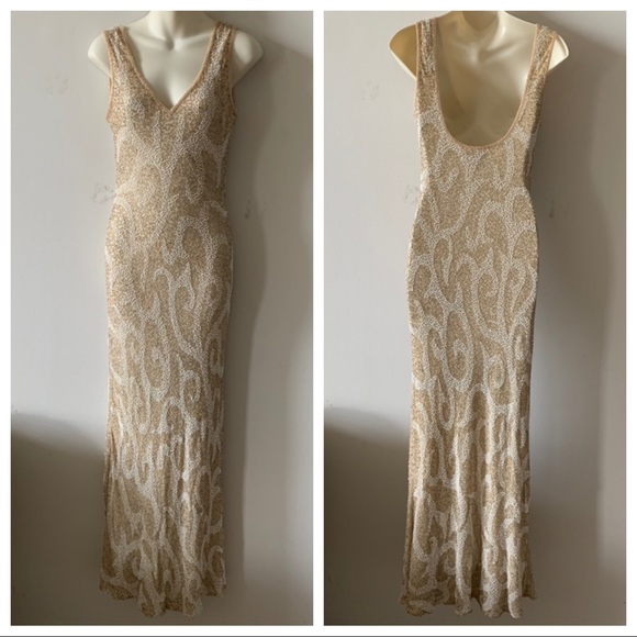 Stenay Dresses & Skirts - Vintage silk gatsby Art Deco beaded prom dress